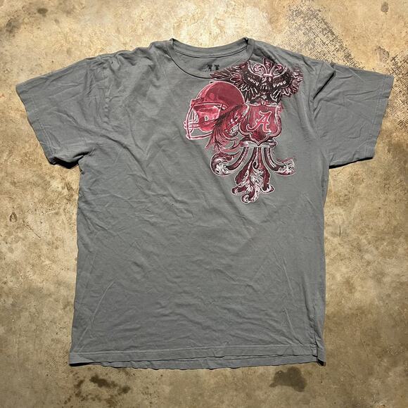 Vintage Y2k Alabama Crimson Tide Cross Grey Shirt - Picture 1 of 5